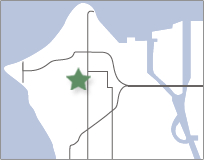 map of law office location in West Seattle
